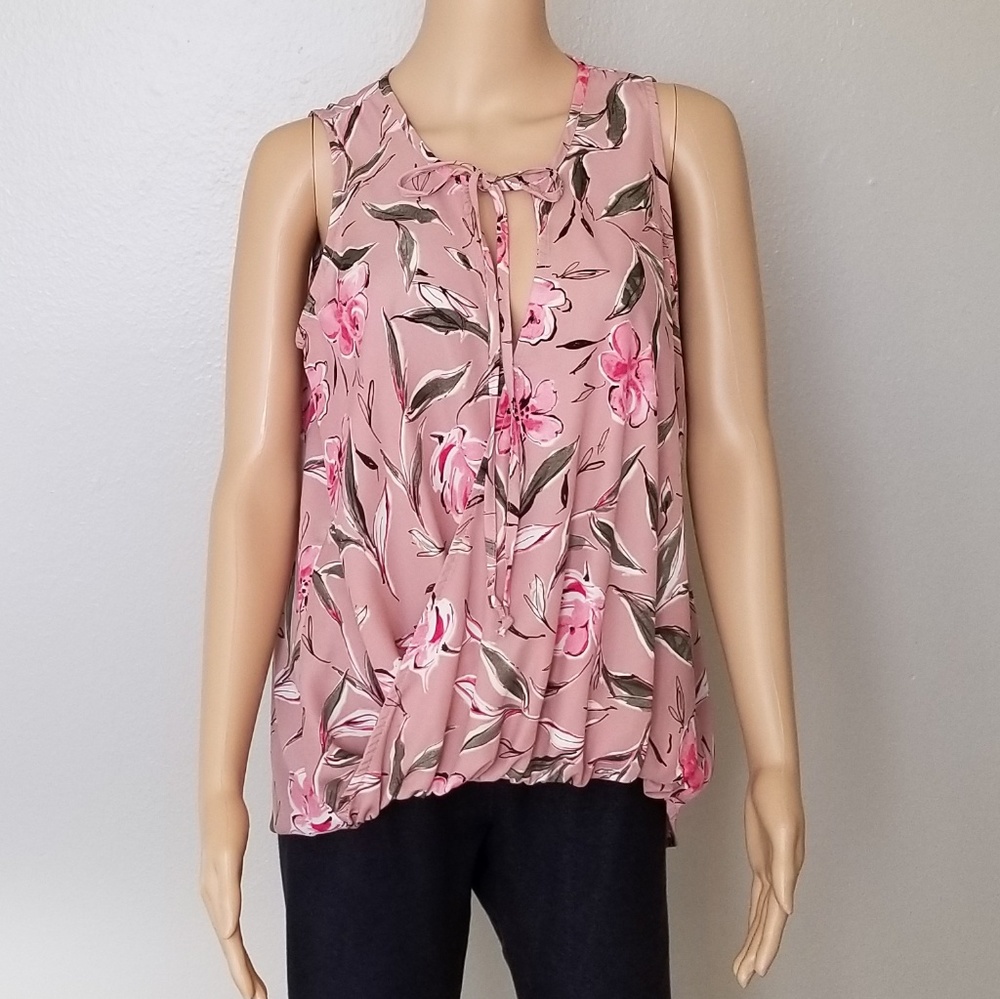 "Peach Love" faux wrap top-Size M